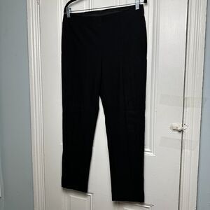 Chicos Pants Womens 0.5 Large Black Fabulously Slimming Ponte Pull On Ankle